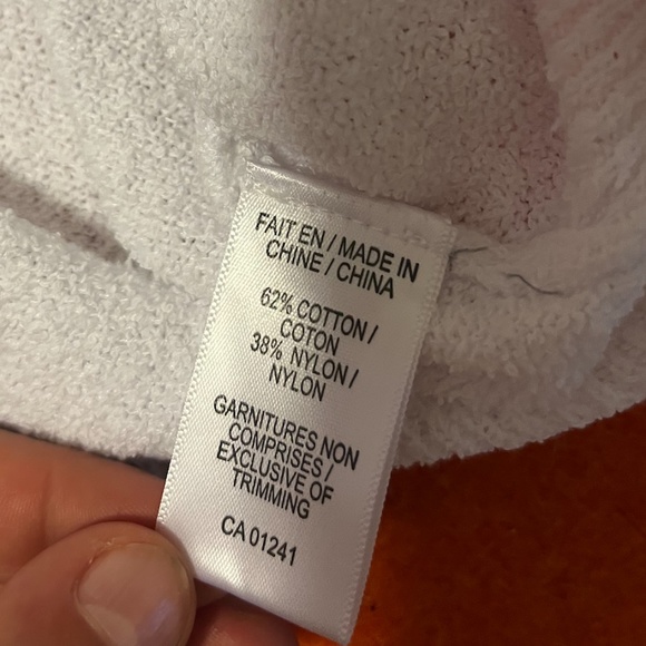 White soft terry sweater tank NWT - Picture 4 of 8